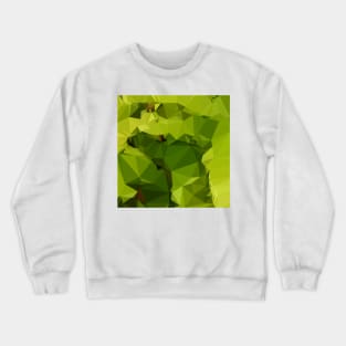 Avocado Green Abstract Low Polygon Background Crewneck Sweatshirt